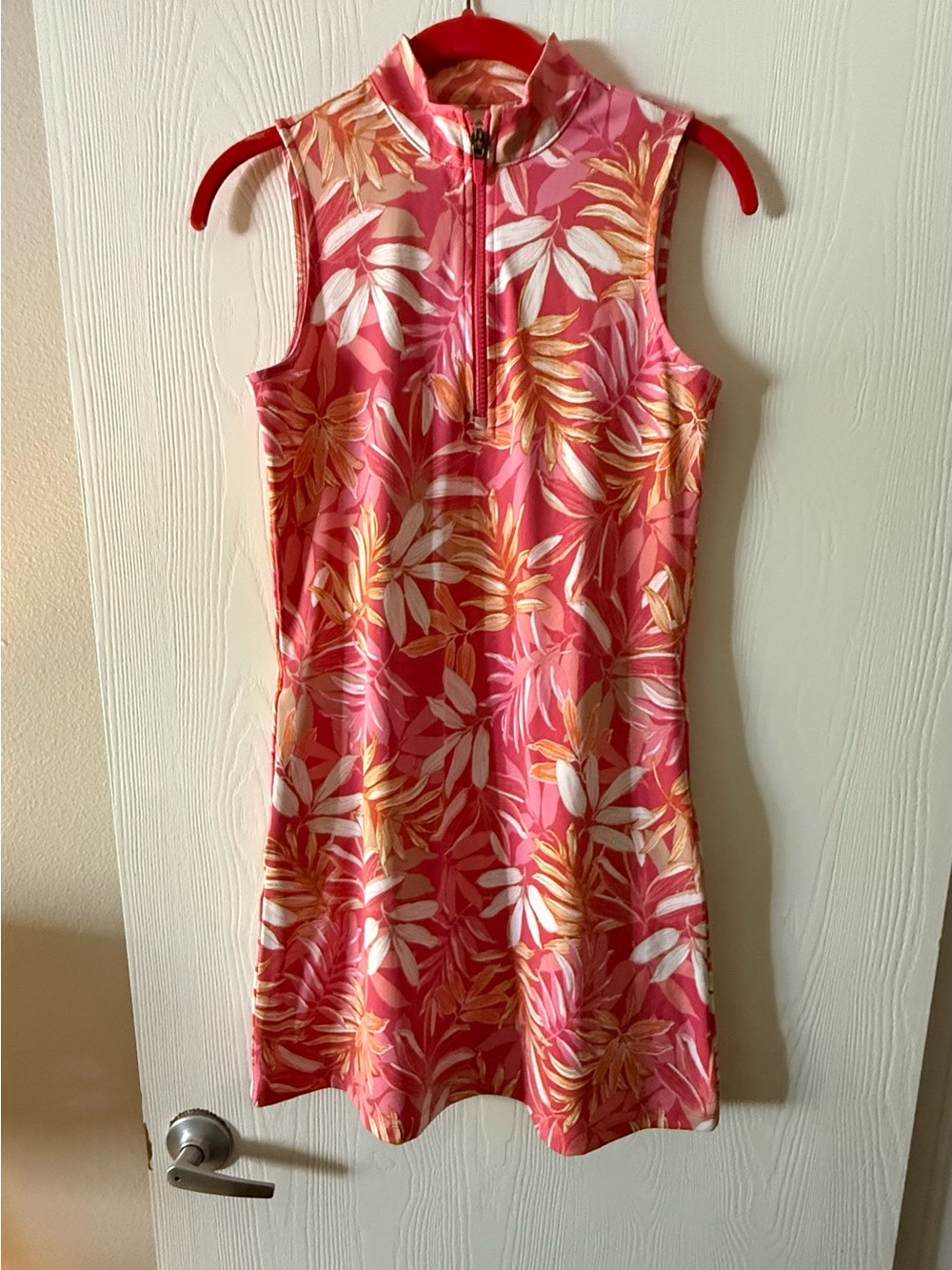 Tommy Bahama Pink Tropical Zip-Front Mini Dress